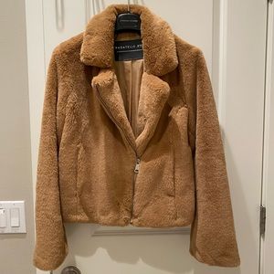 Bagatelle Faux Fur Motorcross Jacket